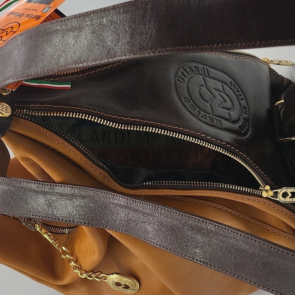 646- Marino Orlandi Women's Bag Genuine Leather Made In Italy NWT - Picture 11 of 16